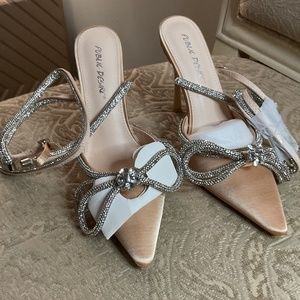 Pubic desire heels with crystal bow brand new